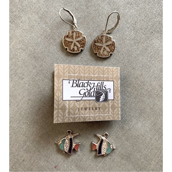 Black Hills Gold Sterling Silver Earrings